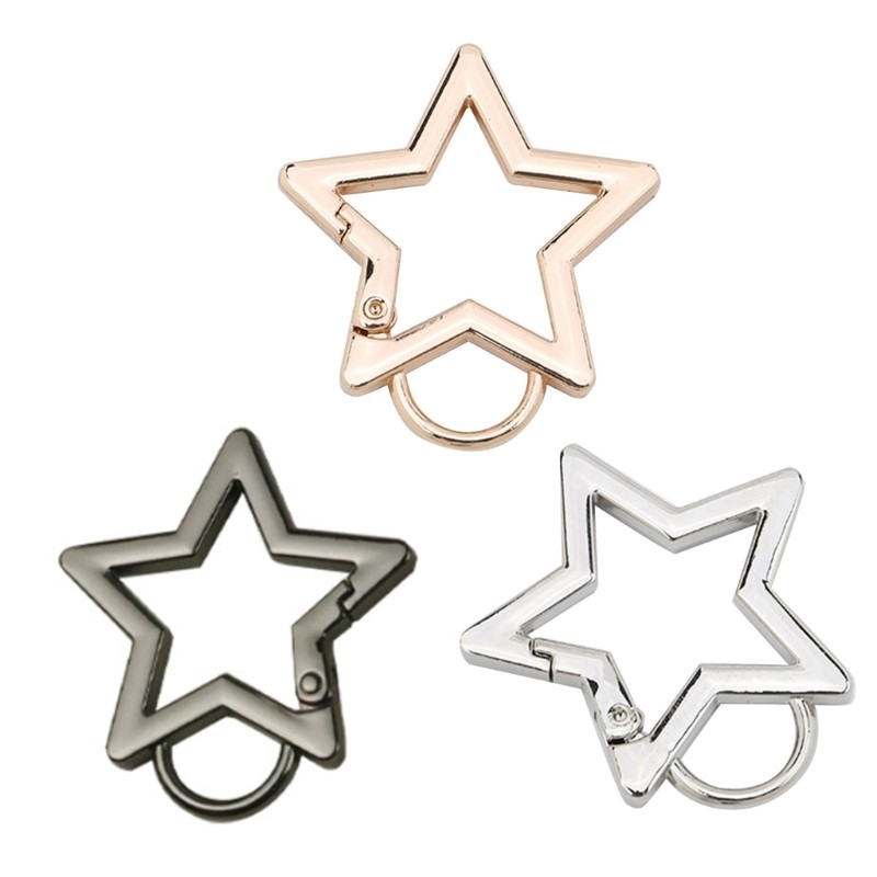 RUN Mini Carabiner พวงกุญแจสแตนเลส Star Buckle Spring Carabiner Snap Hook