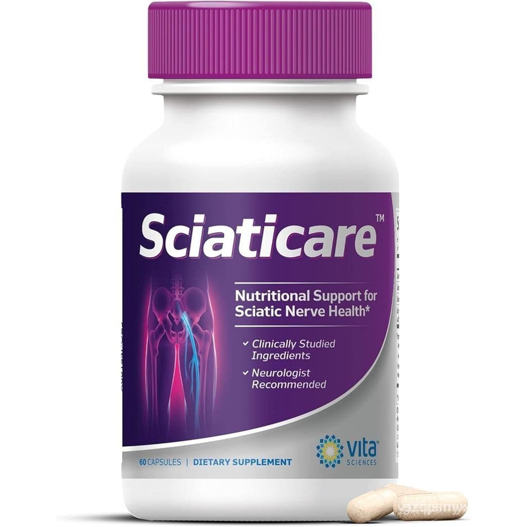 Vita Sciences Sciaticare Nerve อาหารเสริมผ่อนคลายวิตามินด้วย R-ALA แบบธรรมชาติ 40X Strength, ไม่ใช่ก