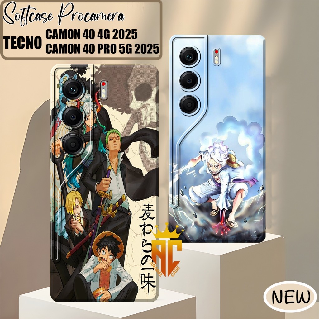 Softcase Tecno Camon 40 4G / Tecno Camon 40 Pro 4G / 5G 2025 ล่าสุด One Piece Motif Casing - Case te