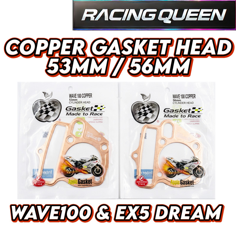 WAVE 100 WAVE100 W100 EX5 CLASS EX5 DREAM COPPER HEAD CYLINDER GASKET HEAD COPPER 53 มม./56 มม.