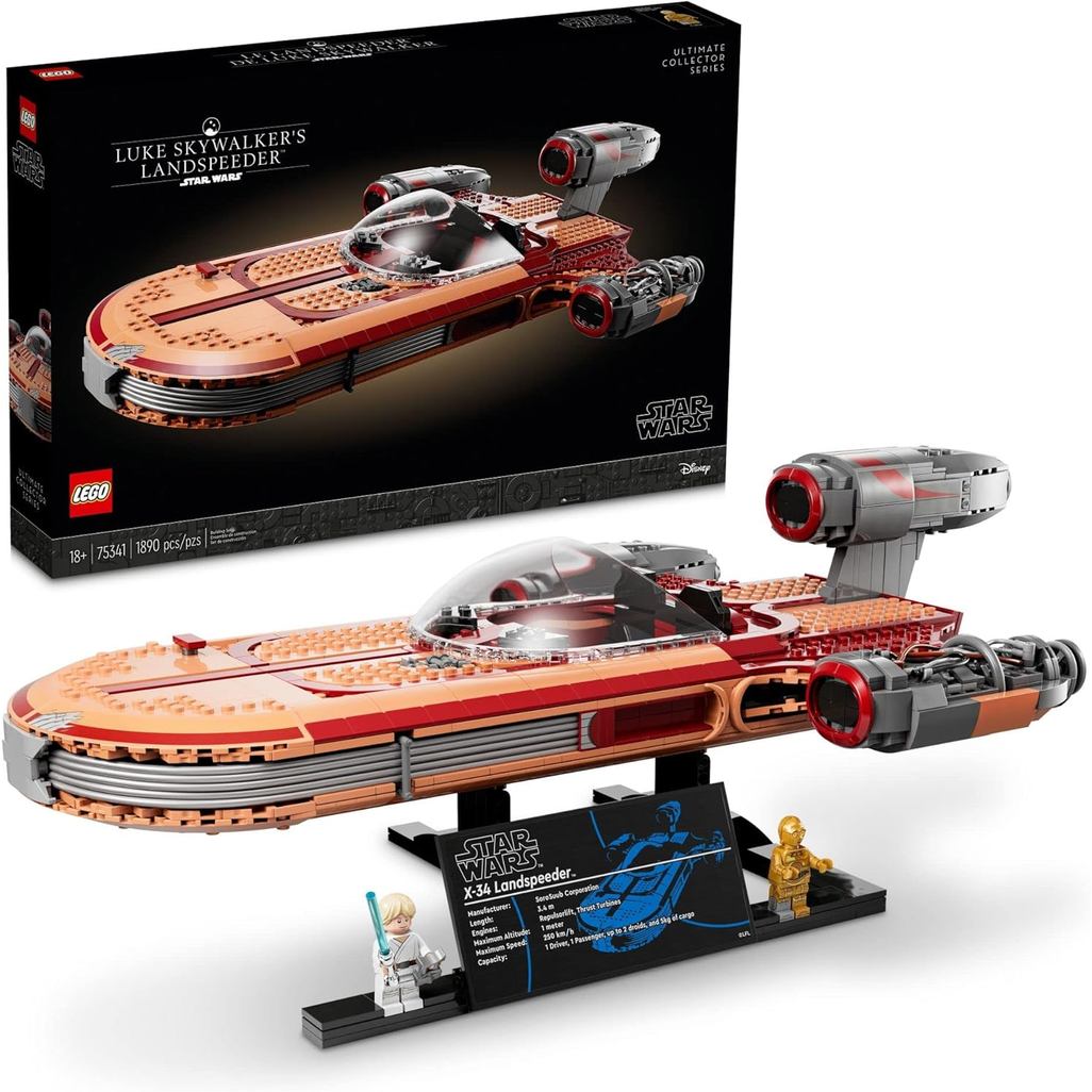 LEGO Star Wars Luke Skywalkers Landspeeder 75341, Ultimate Collector Series Star Wars Building Kit ส