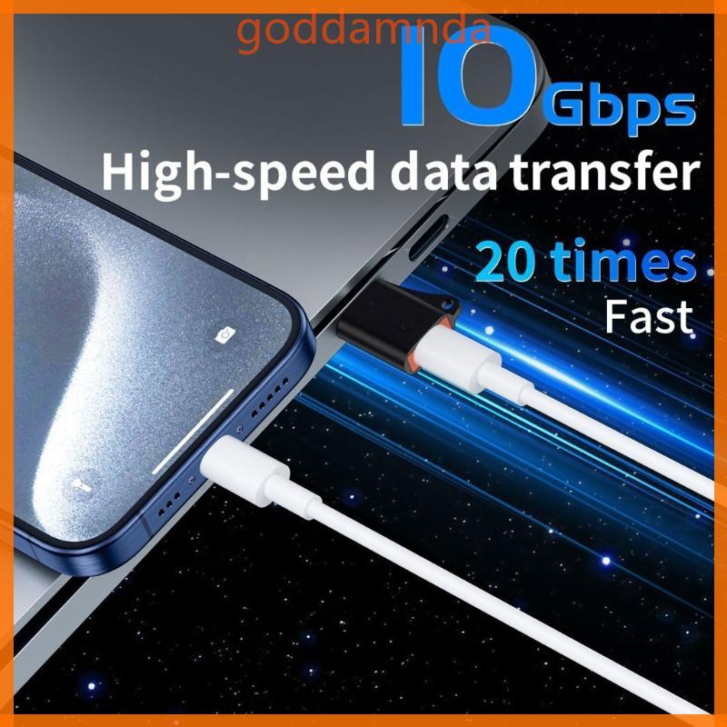 GODD Metal USB3 0 Male To Type C Female Converter Featuring ความเร็วการส่งผ่าน 10Gbps พร้อมการออกแบบ