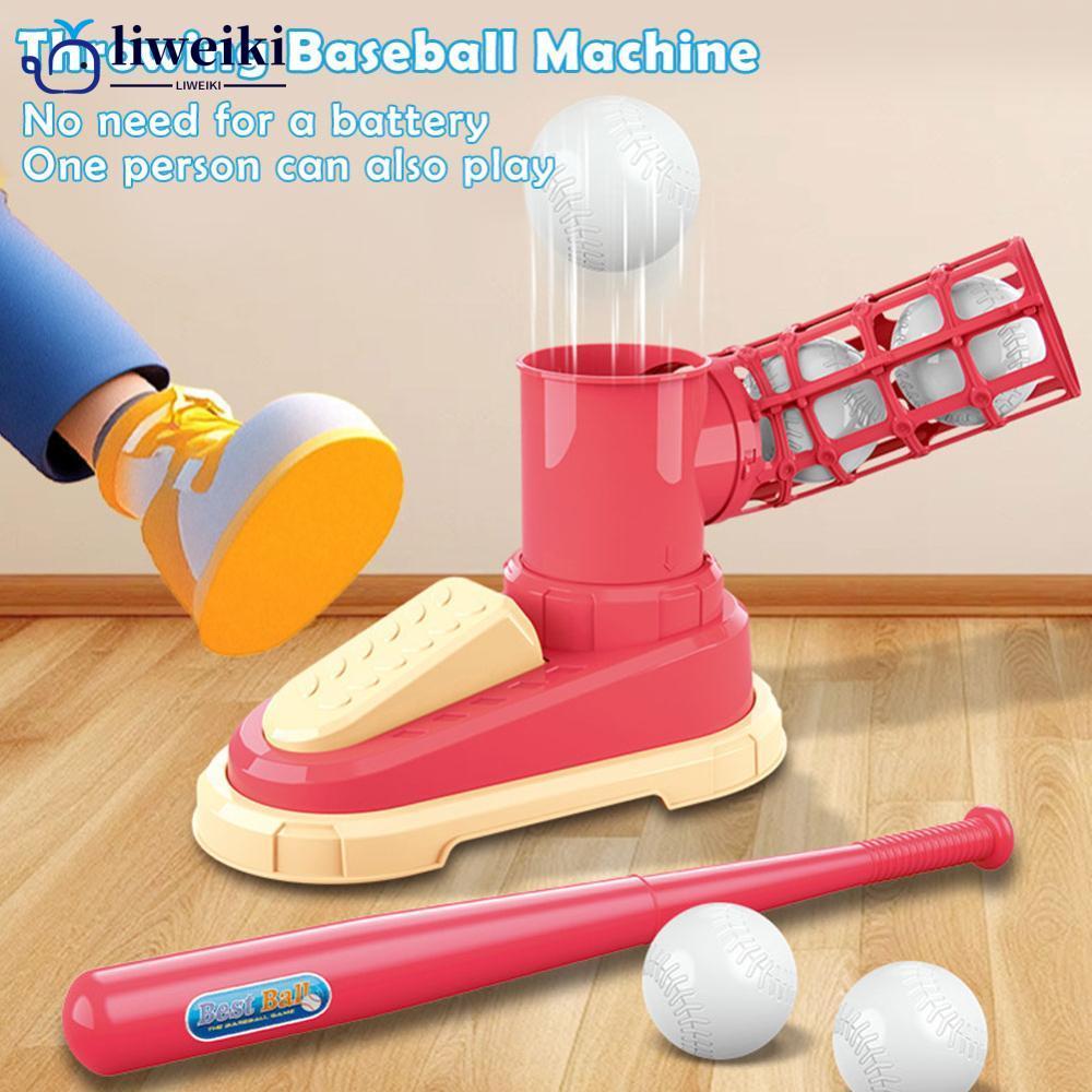 LIWEKI เด็กเบสบอลการฝึกอบรมชุดของเล่นกดเท้าประสานมือตาของเล่นกลางแจ้งในร่มกีฬาของเล่นเด็กกีฬาสินค้า 