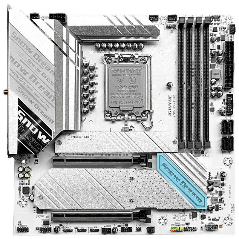 Jingdong Z790M Snow Dream เมนบอร์ด DDR5 หน่วยความจํารองรับ i5 14600KF/13600KF/