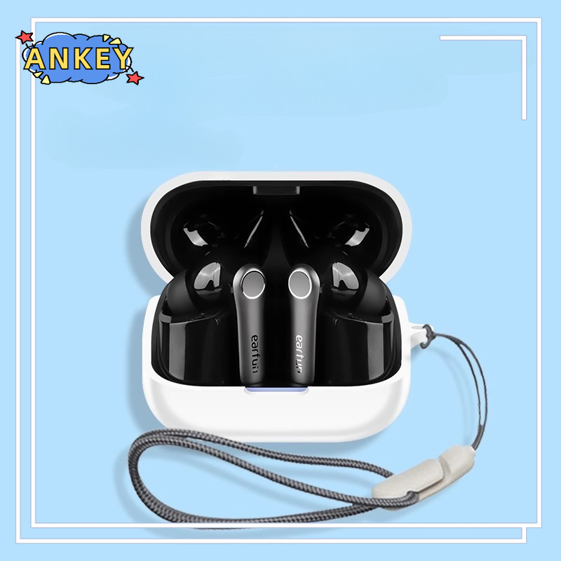 for EarFun Air Pro 4+ Protective Case Nylon Lanyard Soft Cover EarFun Air Pro 4 Plus Shells Washable Housing Anti Dust Sleeve Hand Rope Strap Accessories ราคา ถูกที่สุด ดีลบีเคเค แกลเลอรีภาพที่ 3