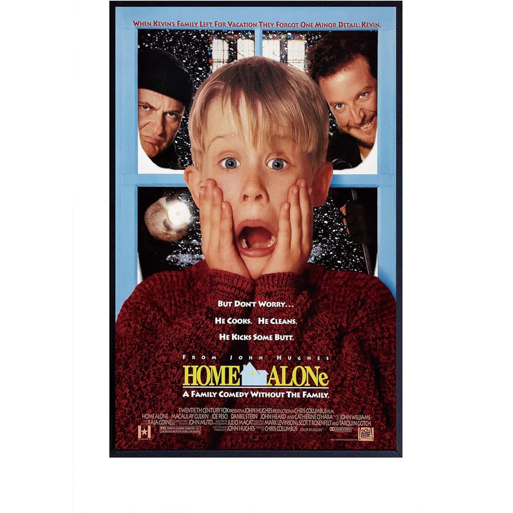 Home Alone Movie Poster Frameless Gift 12 x 18 นิ้ว(30 ซม. x 46 ซม.)