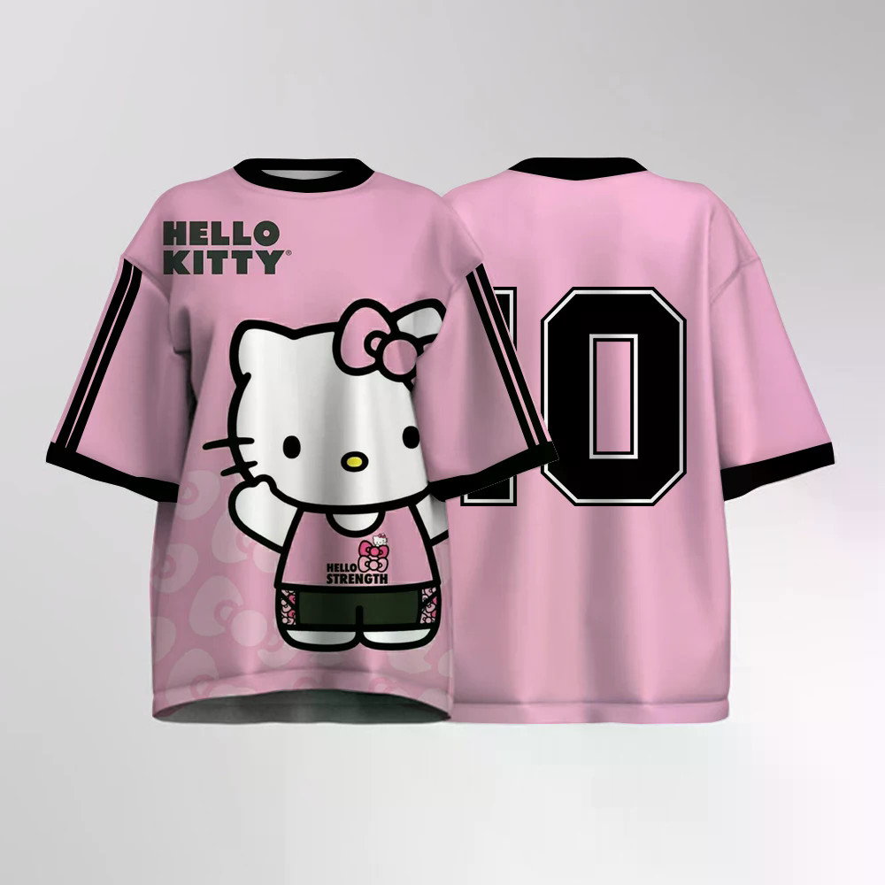 เสื้อกีฬาระบายอากาศแห้งเร็ว Sanrio Hello Kitty เหมาะสำหรับผู้หญิง ราคา ถูกที่สุด ดีลบีเคเค แกลเลอรีภาพที่ 3