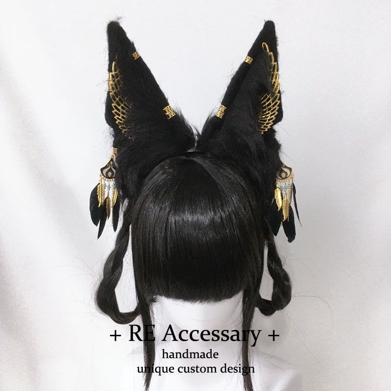 สร้อยหัวอียิปต์สไตล์ Anubis ทำมือ สำหรับ Cosplay และเครื่องประดับผมแบบเอ็กโซติก