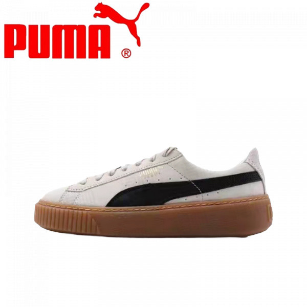 PUMA FENTY BEAUTY x Suede Platform Beige White 363559-01 Unisex รองเท้าวิ่ง รองเท้ากีฬา （ของแท้100%）