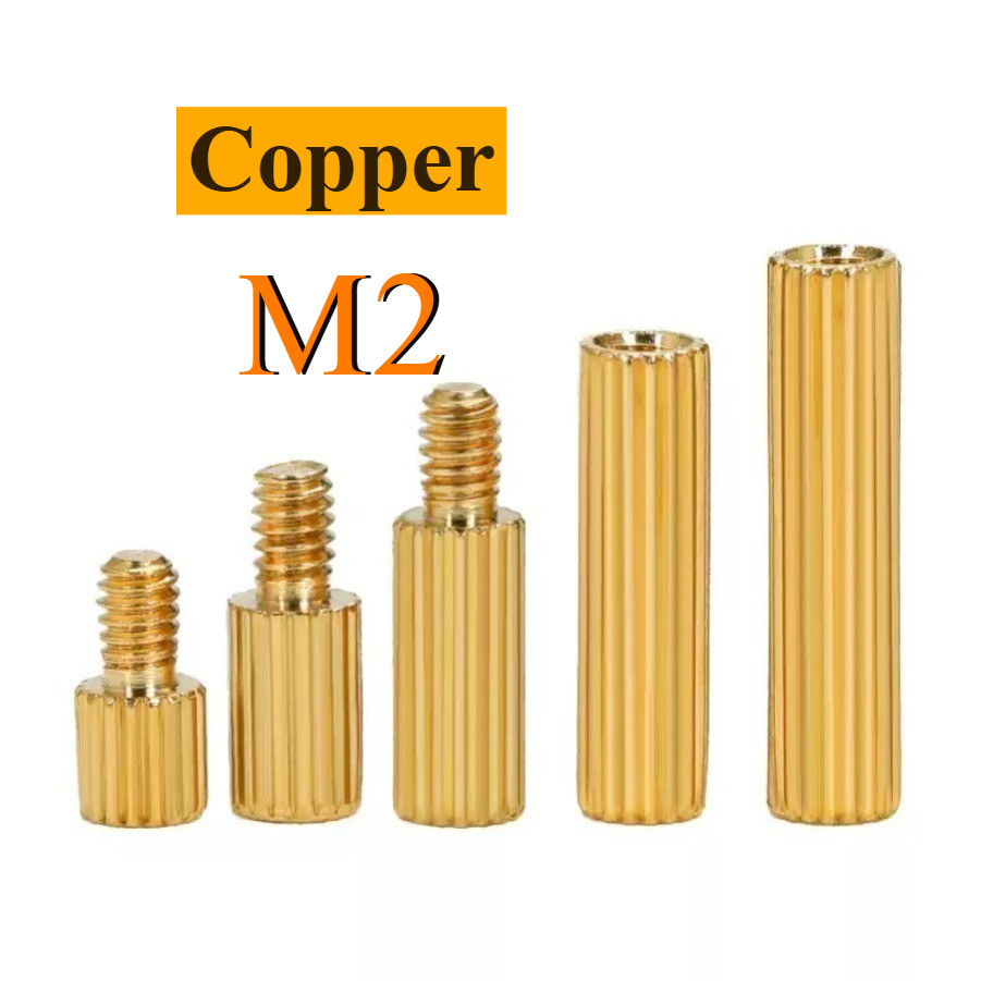 M2 double pass ทองแดงคอลัมน์รอบ knurled การตรวจสอบคอลัมน์สนับสนุนหัวเดียวทองแดงคอลัมน์กล้องรักษาความ