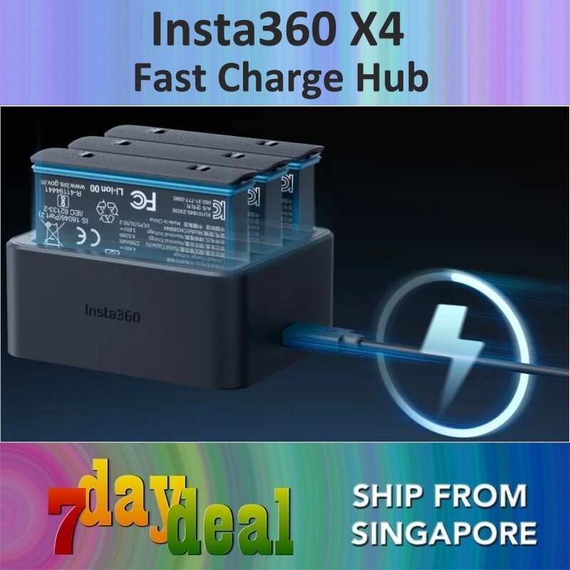 Insta360 X4 ฮับชาร์จเร็ว USB Type C Triple Slot Charger