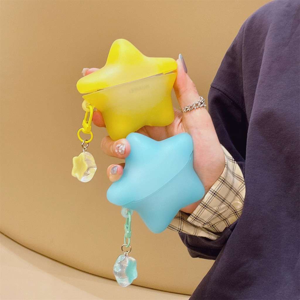 Huawei Freeclip case น่ารัก noctilucent glitter Ice Blue สีเหลือง star chain สําหรับ Huawei freeclip