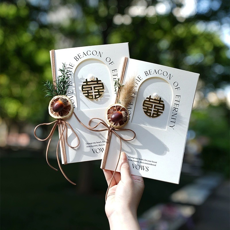 Oath Card Oath Card Wedding Oath Card งานแต่งงานเจ้าสาวและเจ้าบ่าวคู่ Creative High-End Oath Card กา