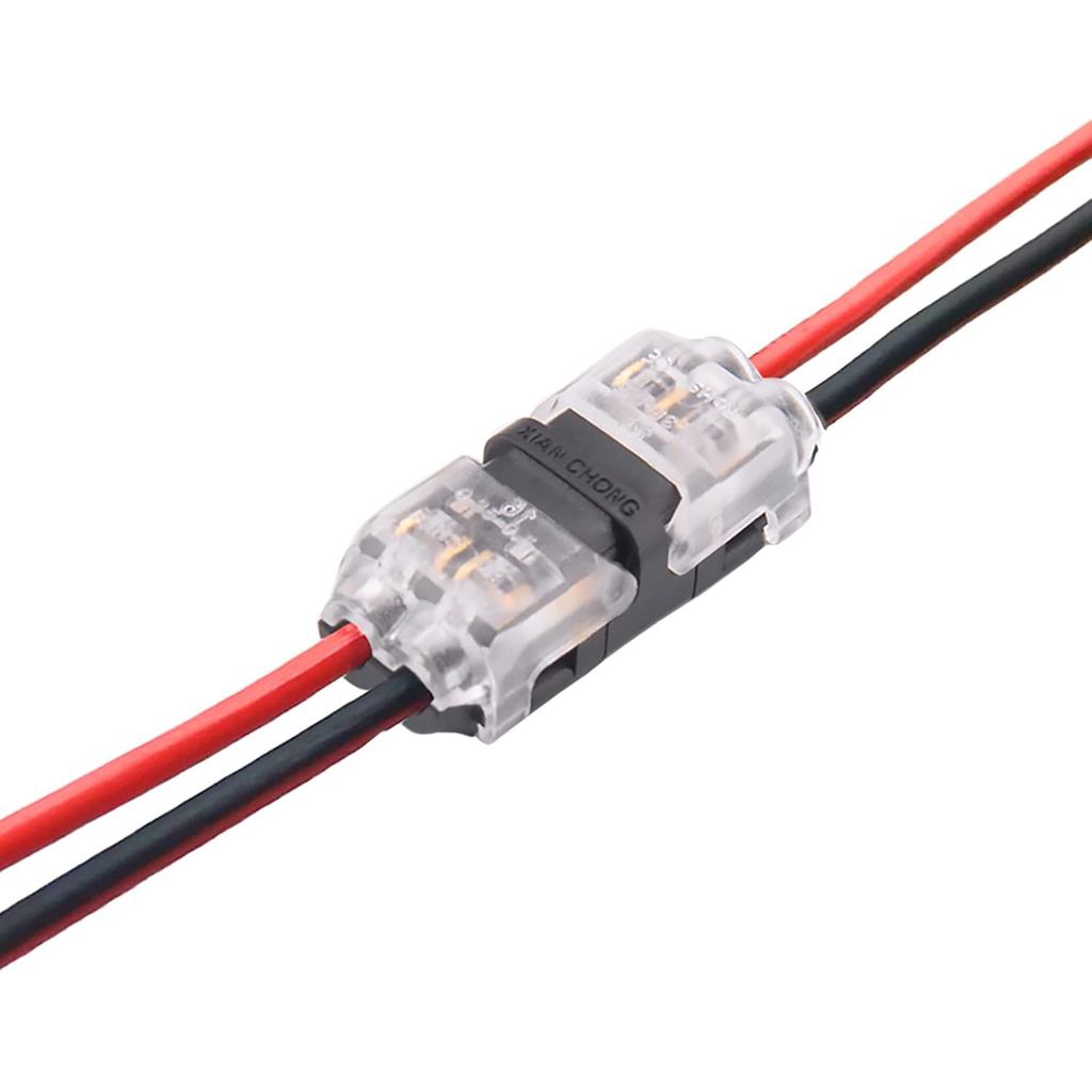 Low Voltage Wire Connectors, Brightfour 12 Pack Quick Solderless Wire Splice Connector, 2 Way Automo