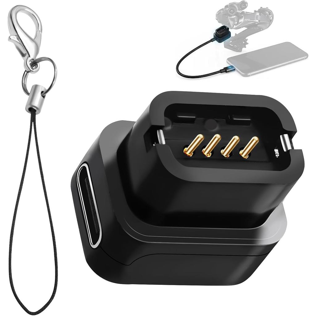 for Shimano DI2 EC300 USB-C Charger Adapter | 4-Pin to Type-C Converter for 12-Speed Electronic Rear