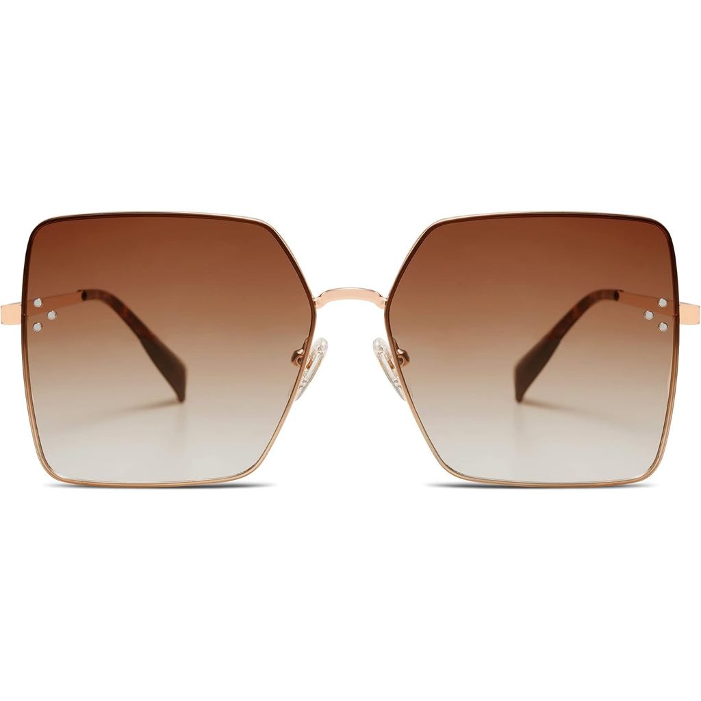 SOJOS Trendy Square Sunglasses Womens Big Oversized Designer Style UV Protection Sunnies Shades Lune