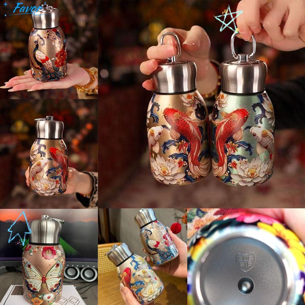 ล้มเหลว ถ้วยฉนวน,กระติกน้ําสแตนเลส316แบบพกพา,ของขวัญสร้างสรรค์ป้องกันการรั่วทนทาน300มิลลิลิตรขวดน้ําร้อนเดินป่ากลางแจ้ง