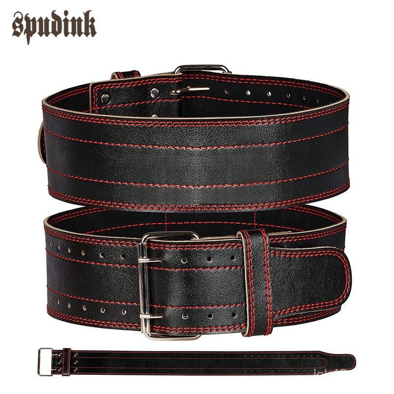 การฝึกอบรมกีฬายกน้ําหนักเข็มขัดหมอบผู้ชายผู้หญิง Hard Fitness Cowhide เข็มขัดยกน้ําหนัก VALEO Tensio