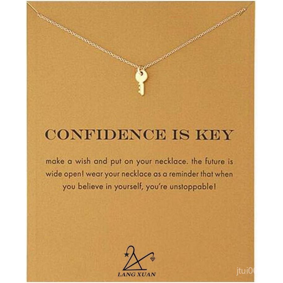 LANG XUAN Friendship Anchor Compass Necklace Good Luck Elephant Pendant Chain Necklace with Message 