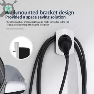 Wall Mount Type 2 EV Charger Holder ปฏิบัติประเภท 2 สายชาร์จสําหรับ EV Charger ตะขอแขวน EV charger ที่แขวนหัวชาร์จ EV และสายไฟ แบบติดผนัง ตะขอแขวนปลั๊กชาร์จรถ EV