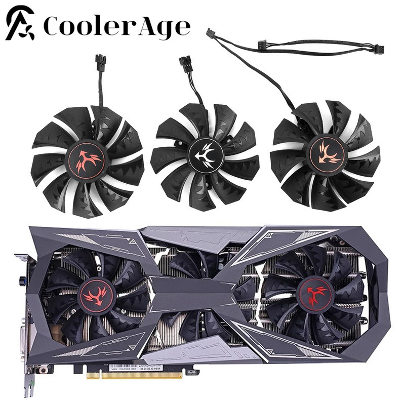 ใหม่ 85MM Cooler พัดลมสําหรับ iGame GeForce GTX 1060 1070 1080 Ti Vulcan X OC-V GTX 1070Ti 1080Ti กร