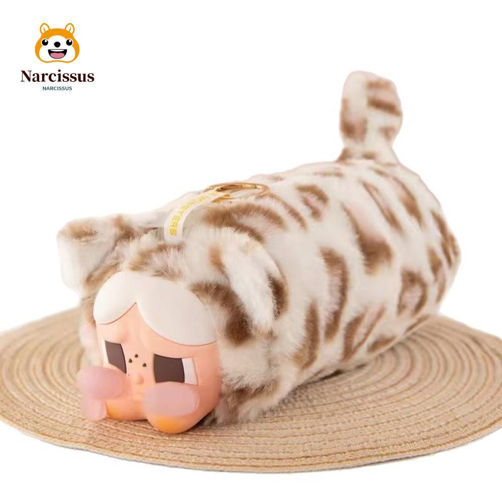 ดินสอ NARCISSUS กระเป๋าปากกา Plush Cartoon Crybaby ความจุขนาดใหญ่ เสือดาวแมวตลก กระเป๋าเครื่องเขียน โรงเรียน Office