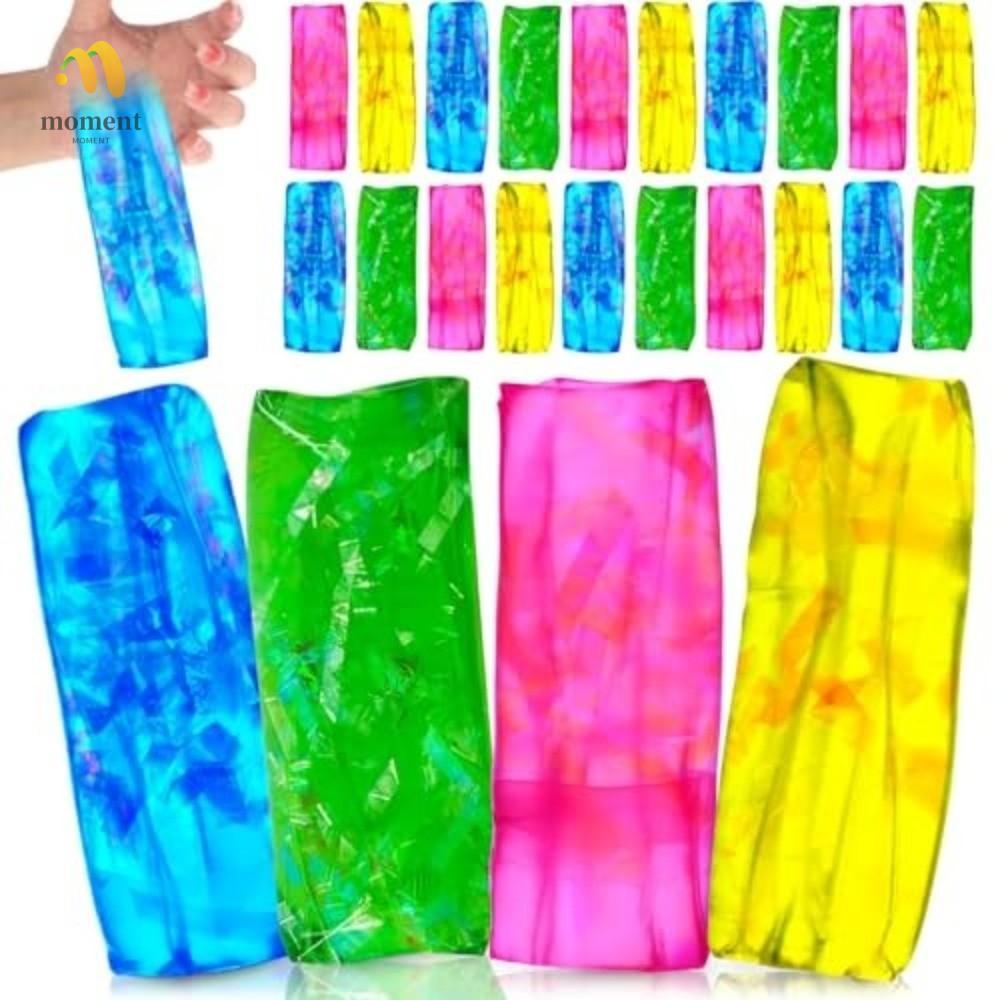 MOMENT Water Snake Fidget Toys, ลื่น Tricky สีสดใส Water Wiggler ของเล่น, ไม่สามารถถือ Squishy Senso