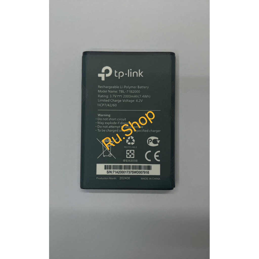 แบตเตอรี่ แท้ tp-link TBL-71B2000 พร้อมส่ง ส่งจากไทย