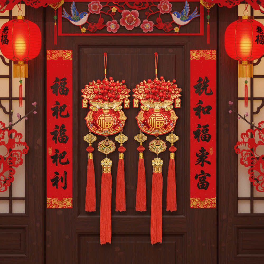 มูเคเลีย ตกแต่งตรุษจีนจี้เทศกาลฤดูใบไม้ผลิแบบดั้งเดิมที่สร้างสรรค์ใช้อย่างแพร่หลายสามมิติประณีตโชคดีงานรื่นเริงแขวนเครื่องประดับในครั - รูปที่ 3