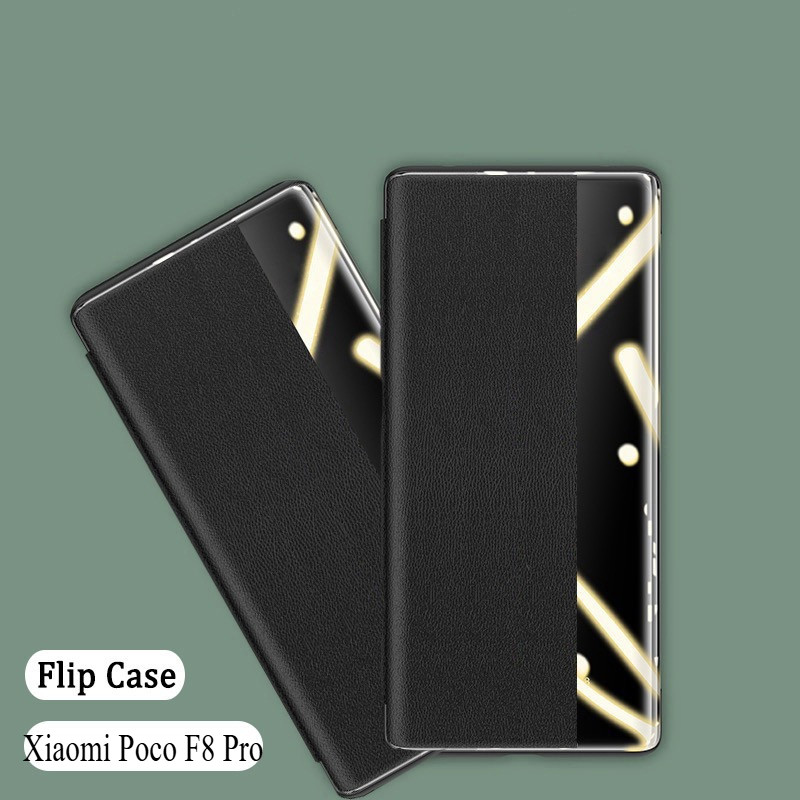 สําหรับ Xiaomi Poco F8 Pro F8 Ultra เคสโทรศัพท์สมาร์ทหน้าต่างดูป้องกันเต็มรูปแบบฝาครอบหนังสําหรับ Xi