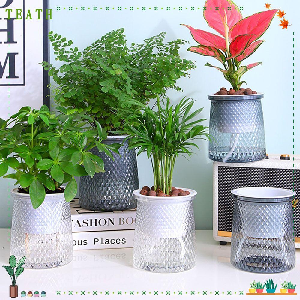 กาน้ําชา กระถางดอกไม้, กระถางต้นไม้รดน้ําด้วยตนเองพลาสติก, อุปกรณ์ในสวน กระถางปลูกน้ําระดับน้ําที่มองเห็นได้