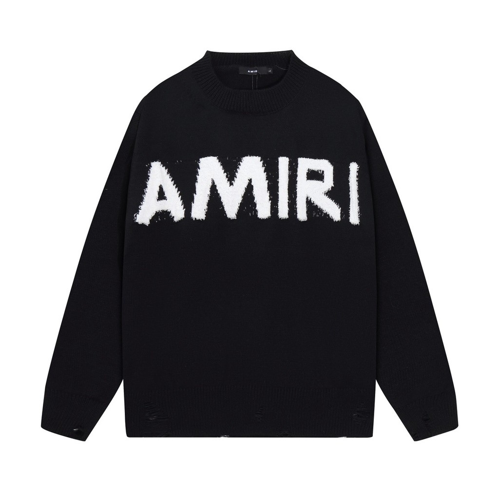 XORI Amir11 25New sweater with large letters on the chest logo Knitted Round Neck Casual Sweater Uni