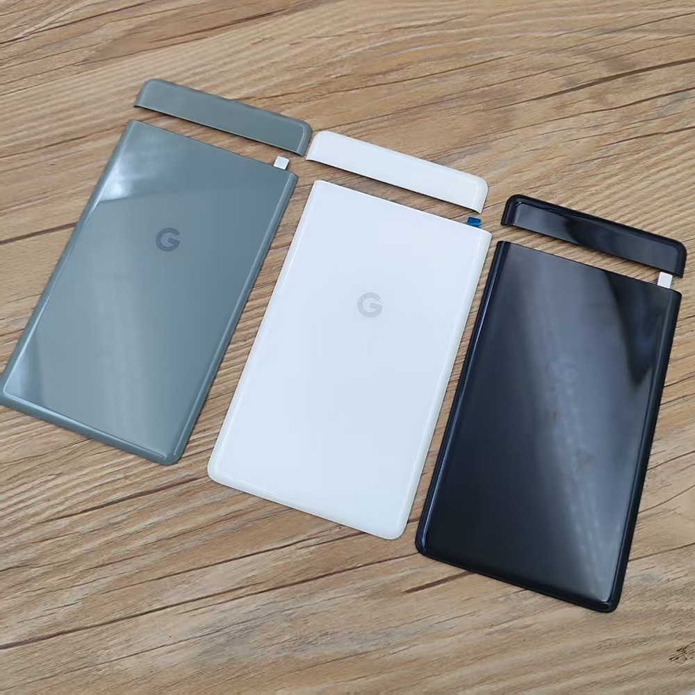 คุณภาพสูงสําหรับ Google Pixel 7 Pro ฝาหลังแบตเตอรี่ประตูกระจกด้านหลังกรณีกระจกแถบด้านบนซ่อมเปลี่ยน