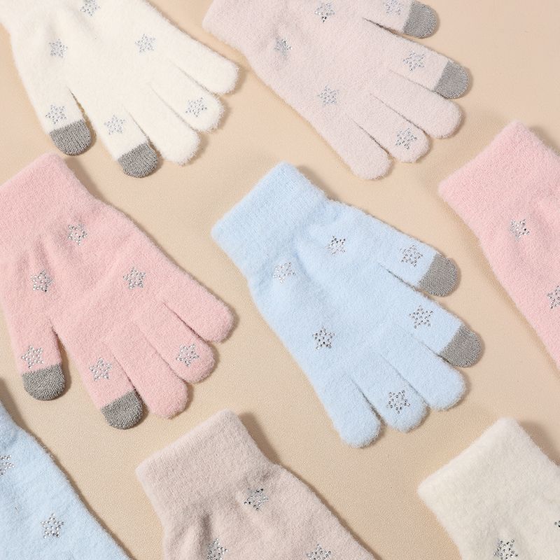 ถุงมือ First Snow Star FXDZ น่ารักสำหรับนักเรียนวิทยาลัย ในฤดูหนาว สามารถกดหน้าจอสัมผัสได้ - รูปที่ 5