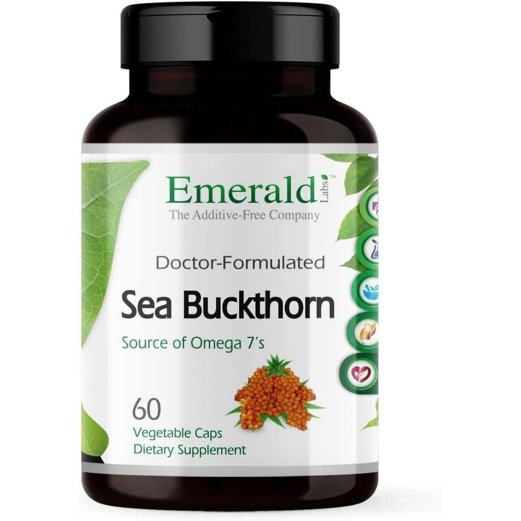 EMERALD LABS Sea Buckthorn - ผลิตภัณฑ์เสริมอาหารพร้อมวิตามินซี, E & Omega 7 - รองรับความเสื่อม, พลัง