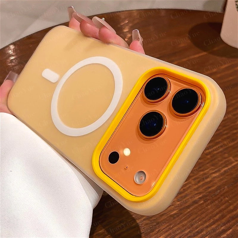เคสโทรศัพท์หรูหราสอง-in-1 แบบเจลลี่ สีแมตต์ นุ่ม ทำจากซิลิโคน ชาร์จไร้สายได้ด้วยแม่เหล็ก รองรับ iPhone 17 16 15 14 13 12 11 Pro Max Air Plus ซิลิโคนอ่อน ทนกระแทก กันรอย ขอบกันกระแทก เคสหลัง ปกป้องสวยงาม