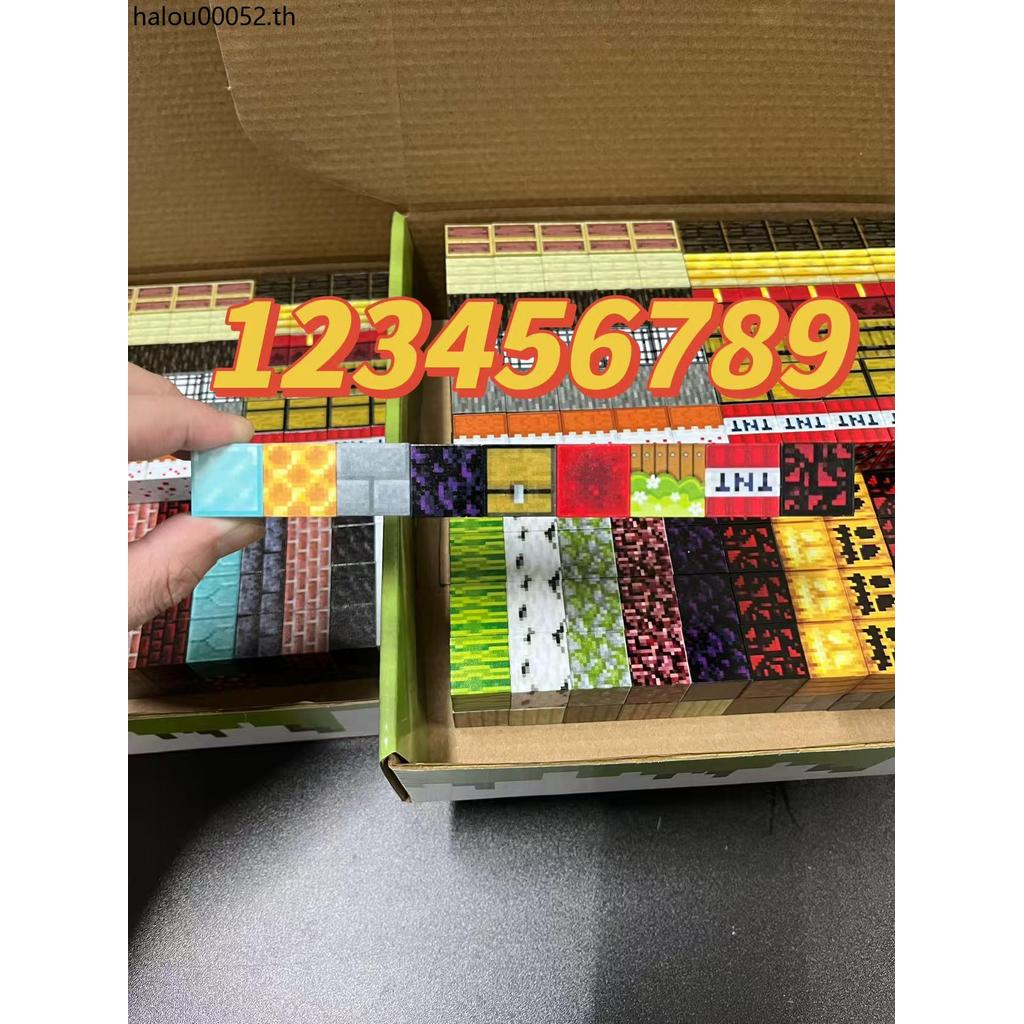 มันเทศน้อยป้า Minecraft Magnetic Cube Building Block Boy Boy การศึกษาประกอบของเล่นของขวัญ
