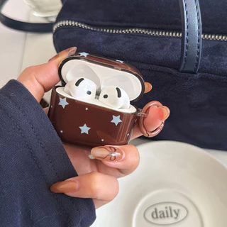 น่ารักโปร่งแสง Star พร้อมตะขอกันกระแทกป้องกันหูฟังฝาครอบ Soft Case สําหรับ AirPods 1 หรือ 2 3 4 Pro 2nd Pro 3rd 4th กรณี