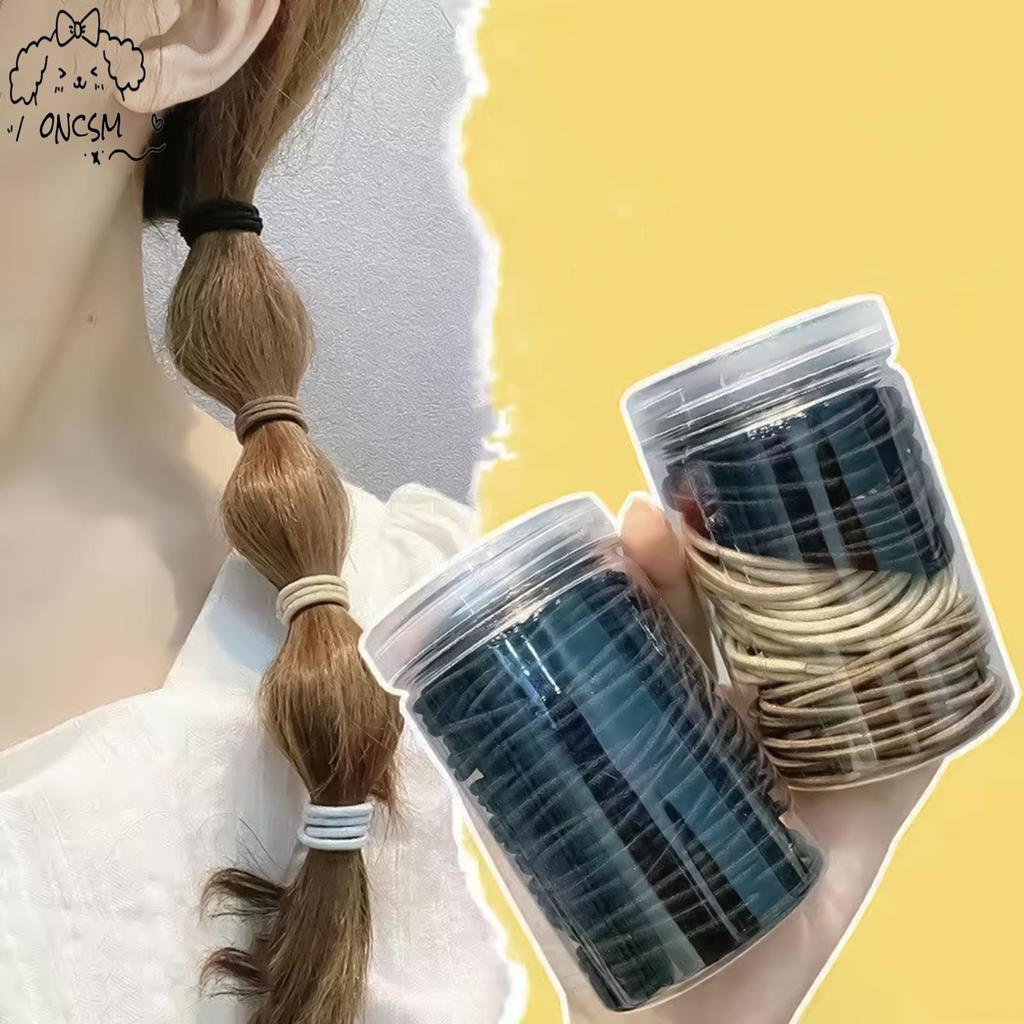 วงยางรัดผมสีดำ ขนาดยืดหยุ่น สำหรับผมหนาและหยิก ใช้งานได้อย่างสบายโดยไม่ทำลายลักษณะผม