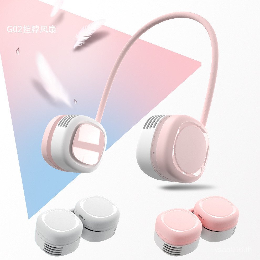 พัดลม USB ชาร์จพัดลมขนาดเล็ก mini1600 ผม Halter คอไม่มีม้วนเก็บ MA สะดวก G02 Y5JX