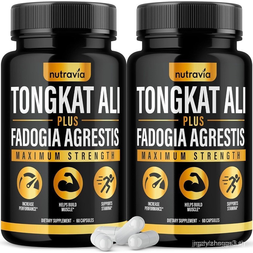 (2 แพ็ค) Tongkat Ali Fadogia Agrestis for Men อาหารเสริม, Male Nitric Oxide Booster Longjack Tongkat