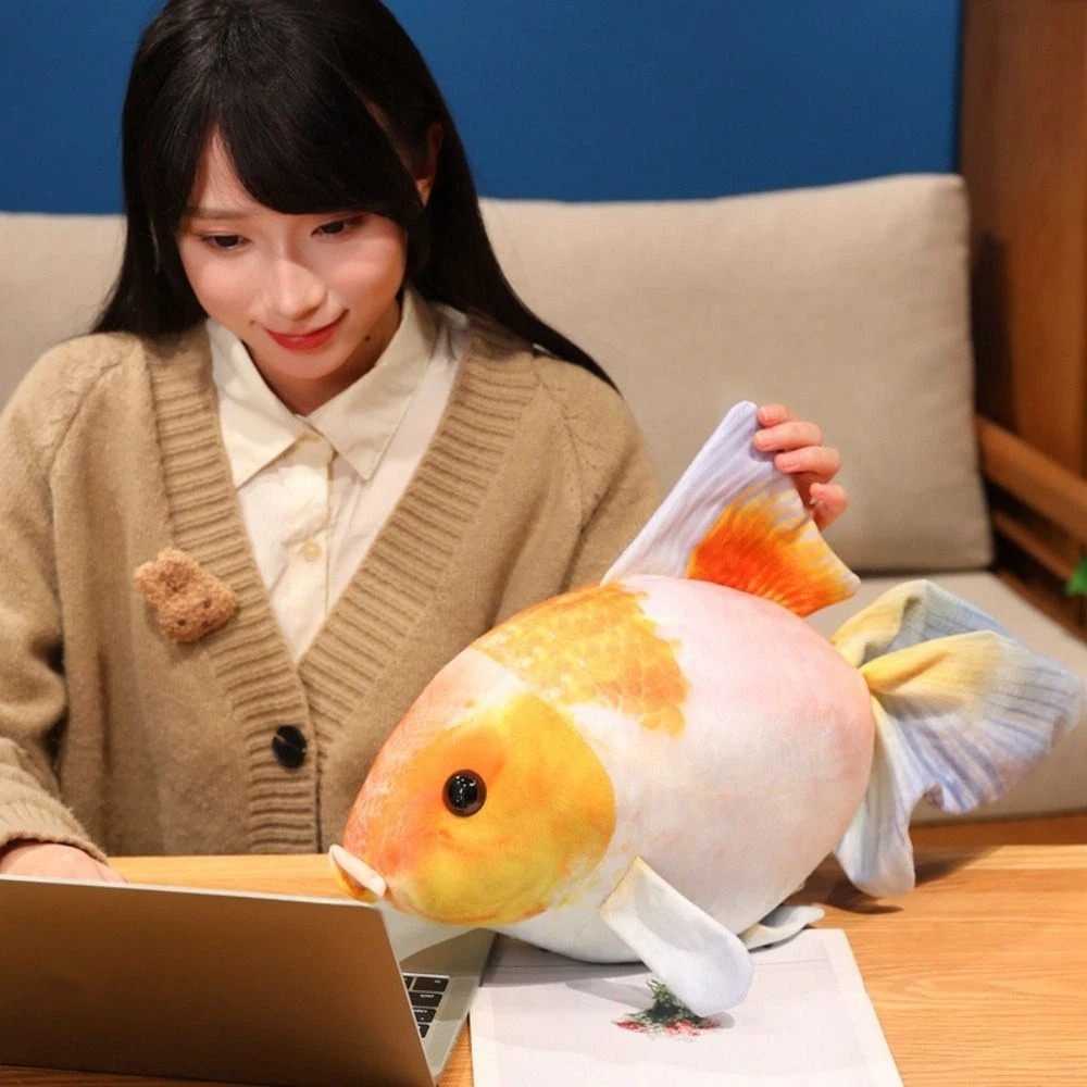 JARRED จําลองปลาทองของเล่นตุ๊กตา,ตุ๊กตาสัตว์กอดหมอนการ์ตูนปลายัดตุ๊กตา,นอน Mate ของเล่นการ์ตูนปลาสีเขียวนุ่มอะนิเมะหมอนตุ๊กตาเด็กของขวัญ - รูปที่ 4