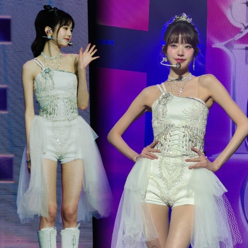 ชุดแจ๊สสไตล์ Ive ของ Zhang Yuanying ทำด้วยมือ พร้อมลูกปัด