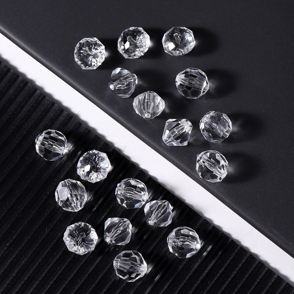 10-300ชิ้น4-16มิลลิเมตรโปร่งแสงคริสตัลลูกปัดอะคริลิเหลี่ยมเพชรพลอย Spacer ลูกปัดสำหรับ สร้อยข้อมือเครื่องประดับทำอุปกรณ์ - รูปที่ 6