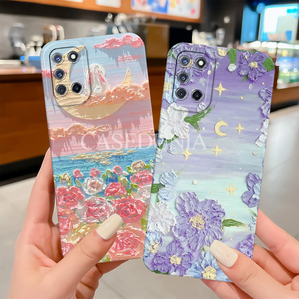 Oppo A92 A72 A52 A53 A33 Silicone - Fl0wer T1mbul Motif - เคสแบบยืดหยุ่น - Tpu - กันชน - ตัวป้องกัน