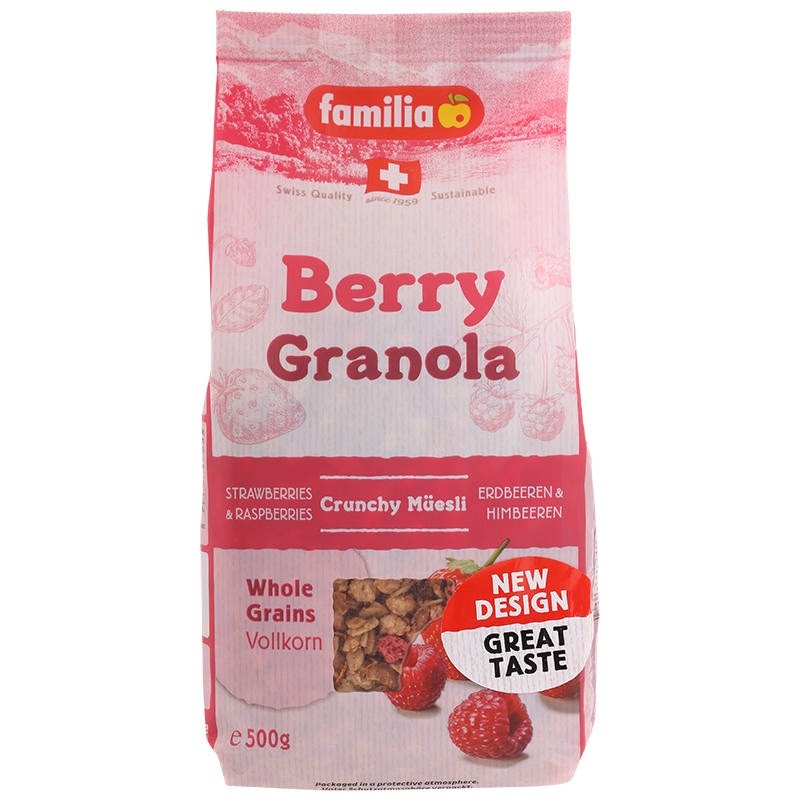 แฟมิเลียเบอร์รี่กลาโนล่า 500กรัม Familia Berry granola 500g.
