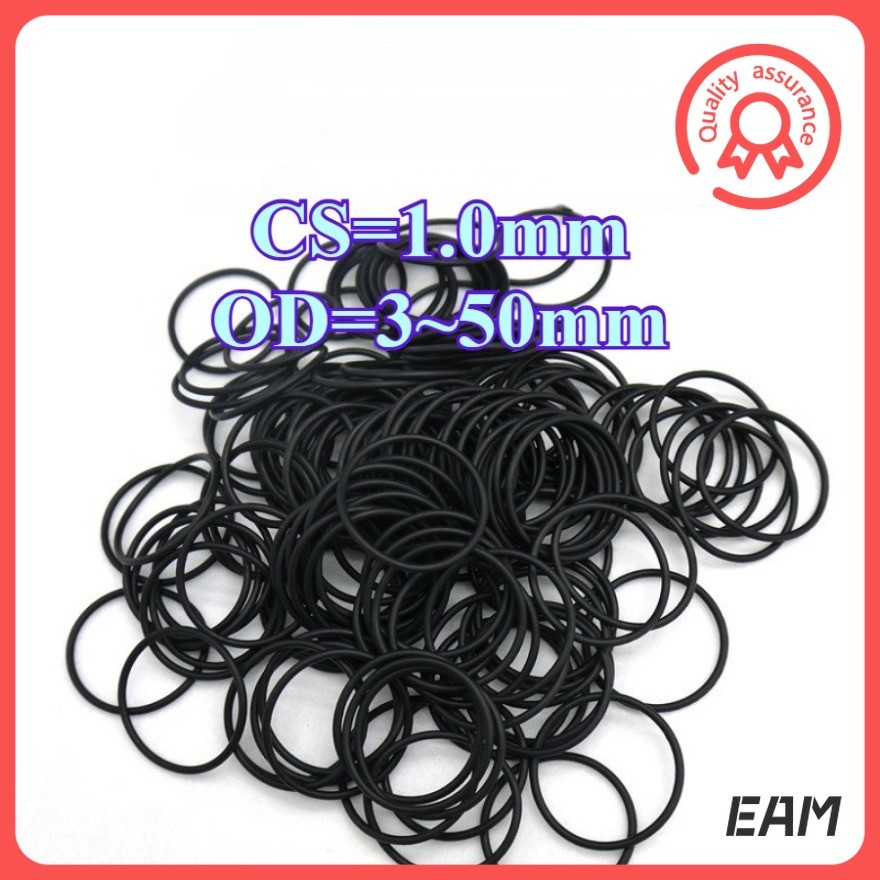 CS1.0mm แหวนยางซีล O-ring O-ring OD3-50mm แหวนซีลน้ํามันไนไตรล์, ปะเก็นสีดํากันน้ําและทนอุณหภูมิสูง,