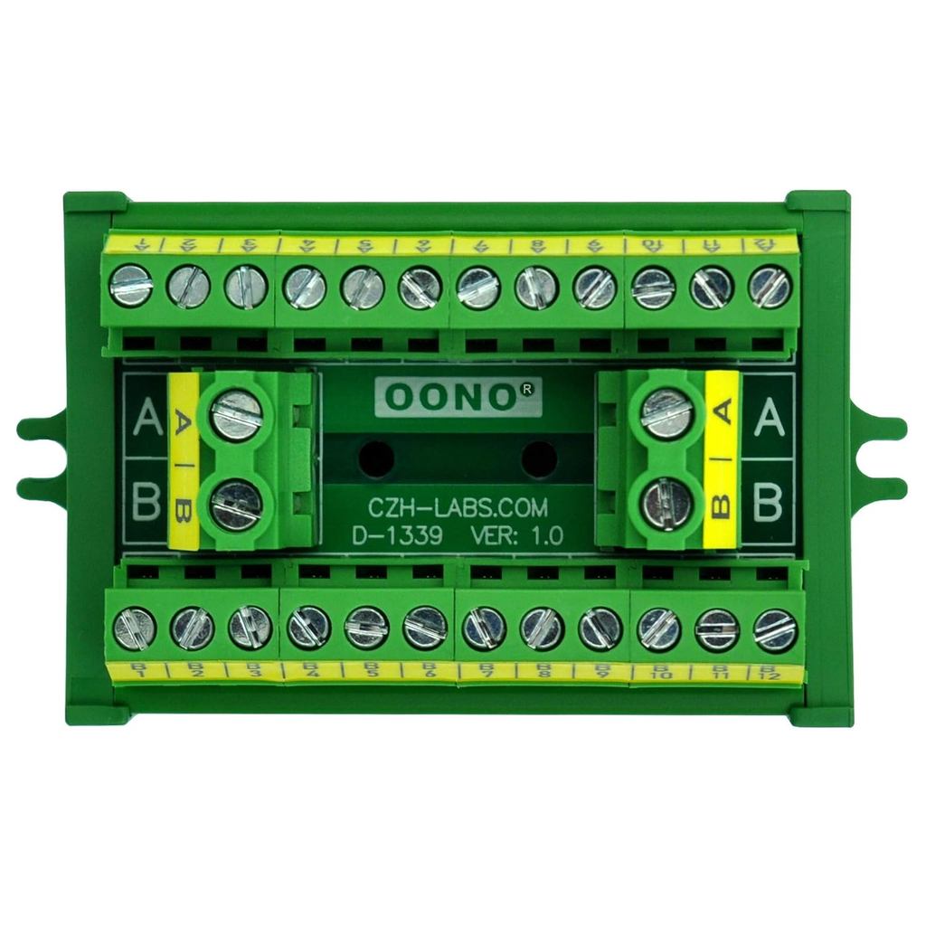 OONO Screw Mount 30A/300V 2x12 Position Terminal Block Distribution Module.