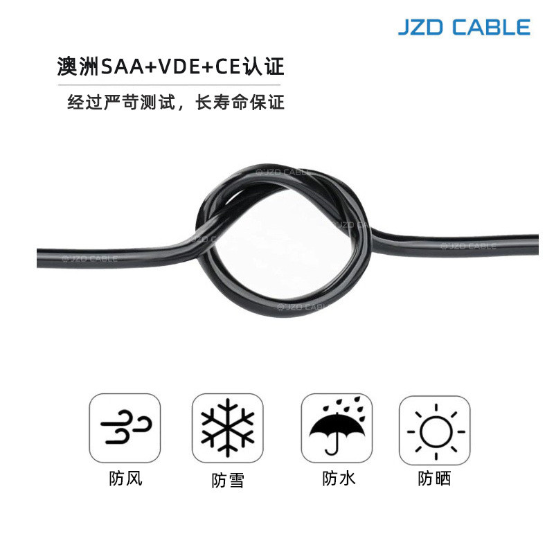 H05VV-F Sheated สายไฟ rvv 2 * 0.75 1 1.5 2.5 4 สแควร์มาตรฐานยุโรปสายไฟ Sheathed ลวด