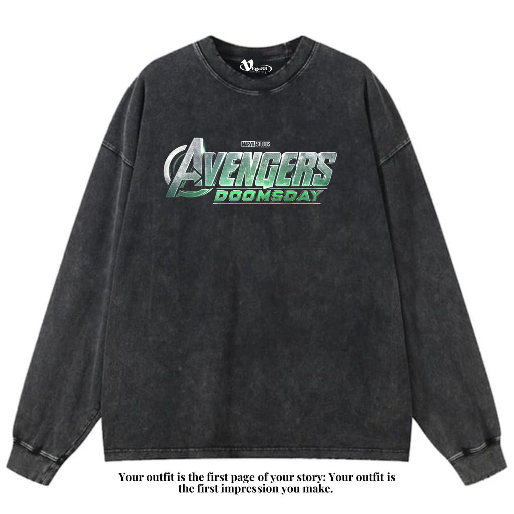 VEGA88 *avengers doomsday* เสื้อยืดแขนยาวโอเวอร์ไซส์ | เสื้อยืดโอเวอร์ไซส์ | เสื้อยืดฟอก | ซักซักผ้า